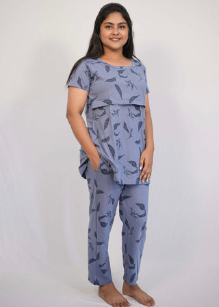 LEAFY RUFFLE | ZIPLESS FEEDING PANT SET