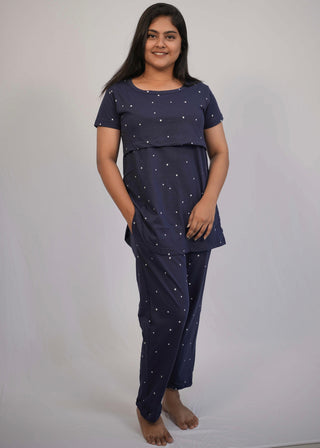 NAVY STAR | ZIPLESS FEEDING PANT SET