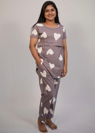 HEARTS | ZIPLESS FEEDING PANT SET