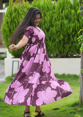 PALE PINK FLORA | MATERNITY MAXI ANKLE LENGTH