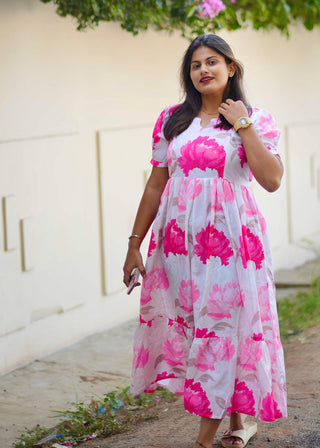 PINK PETUNIA | MATERNITY MAXI ANKLE LENGTH