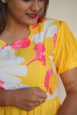 SUNSHINE BLOOSOM | MATERNITY KURTI ANKLE LENGTH