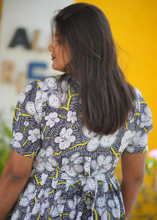 CHARCOAL FLORA | MATERNITY MAXI ANKLE LENGTH