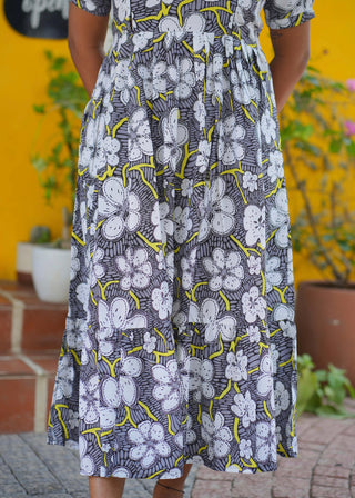 CHARCOAL FLORA | MATERNITY MAXI ANKLE LENGTH