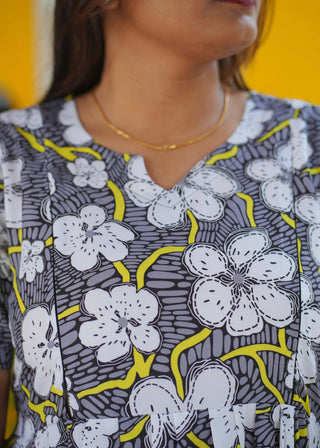 CHARCOAL FLORA | MATERNITY MAXI ANKLE LENGTH