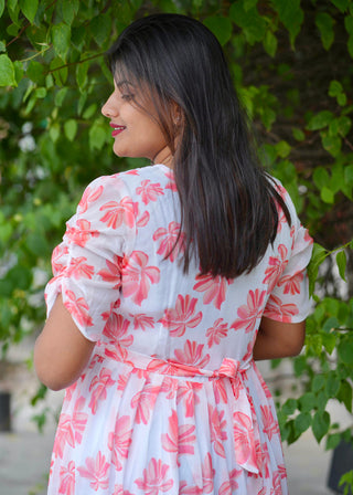 ORANGE BLUSH | MATERNITY GEORGETTE MAXI ANKLE LENGTH