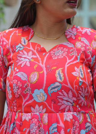 SCARLET BLOOSOM | MATERNITY GEORGETTE MAXI ANKLE LENGTH