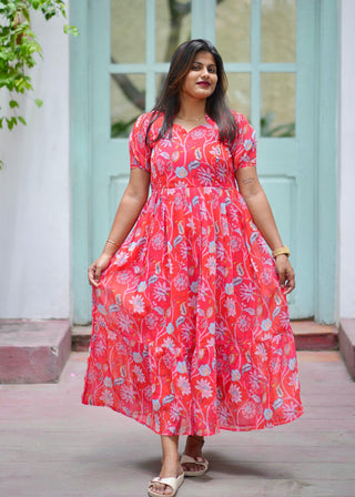 SCARLET BLOOSOM | MATERNITY GEORGETTE MAXI ANKLE LENGTH