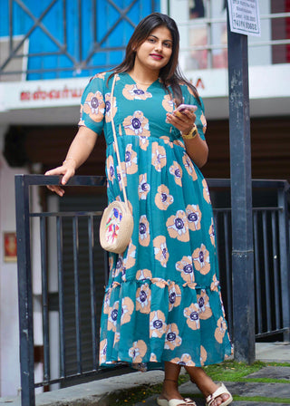 POPPY BREEZE | MATERNITY GEORGETTE MAXI ANKLE LENGTH