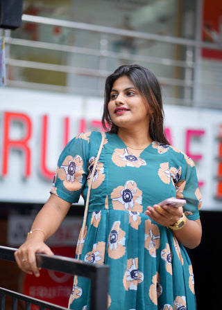 POPPY BREEZE | MATERNITY GEORGETTE MAXI ANKLE LENGTH