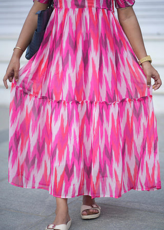 PINK MIRAGE | MATERNITY GEORGETTE MAXI ANKLE LENGTH