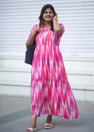 PINK MIRAGE | MATERNITY GEORGETTE MAXI ANKLE LENGTH