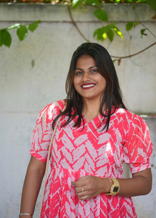 CHEVRON DREAM | MATERNITY GEORGETTE MAXI ANKLE LENGTH