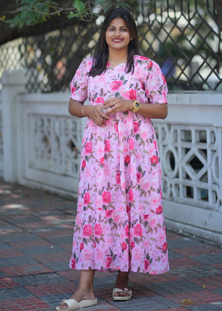 ROSE | MATERNITY GEORGETTE MAXI ANKLE LENGTH