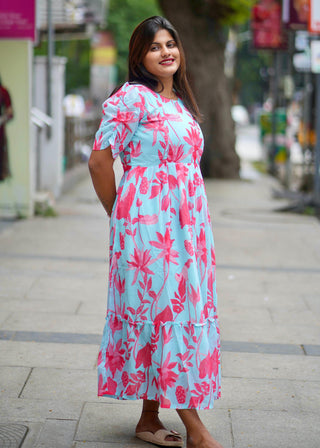 PINK LILY | MATERNITY GEORGETTE MAXI ANKLE LENGTH