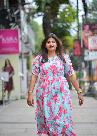 PINK LILY | MATERNITY GEORGETTE MAXI ANKLE LENGTH