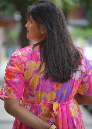 COLOURFUL FLOWERS | MATERNITY GEORGETTE MAXI ANKLE LENGTH