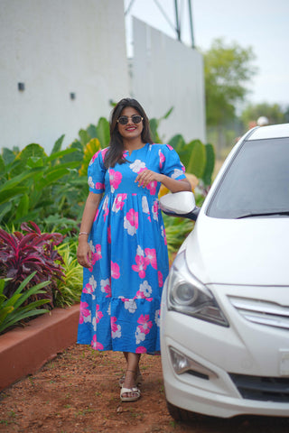 SKYFLOWER CASCADE | MATERNITY MAXI ANKLE LENGTH