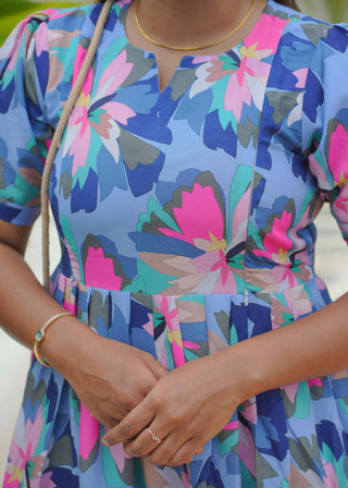 TROPICAL BLUE | MATERNITY MAXI ANKLE LENGTH