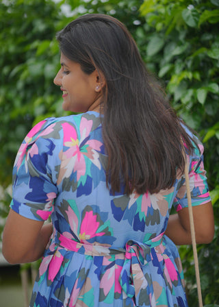 TROPICAL BLUE | MATERNITY MAXI ANKLE LENGTH