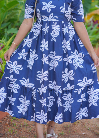 BLUE LEAFY | MATERNITY MAXI ANKLE LENGTH
