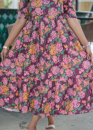 CASCADE BLOOM | MATERNITY MAXI ANKLE LENGTH