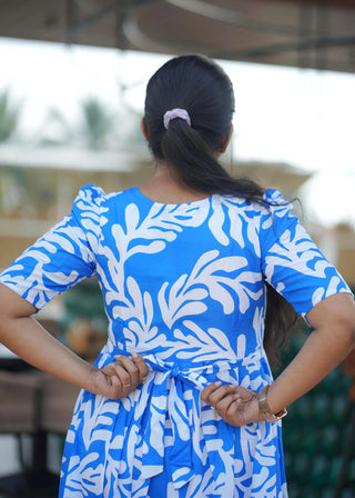 BLUE LEAFY | MATERNITY MAXI ANKLE LENGTH