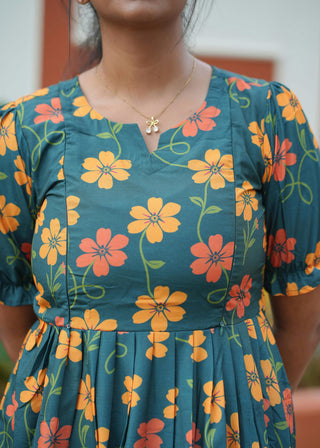 GREEN BLOOSOM | MATERNITY MAXI ANKLE LENGTH
