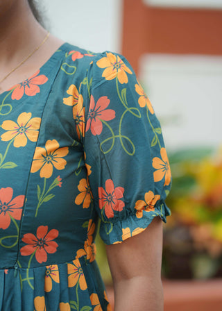 GREEN BLOOSOM | MATERNITY MAXI ANKLE LENGTH