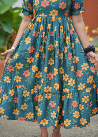 GREEN BLOOSOM | MATERNITY MAXI ANKLE LENGTH