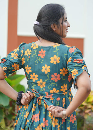 GREEN BLOOSOM | MATERNITY MAXI ANKLE LENGTH