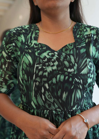 EMERALD CANOPY | MATERNITY GEORGETTE MAXI ANKLE LENGTH