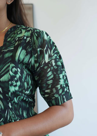 EMERALD CANOPY | MATERNITY GEORGETTE MAXI ANKLE LENGTH