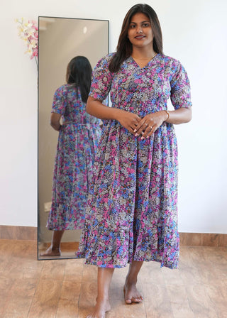 CHIC BOTANICA | MATERNITY GEORGETTE MAXI ANKLE LENGTH