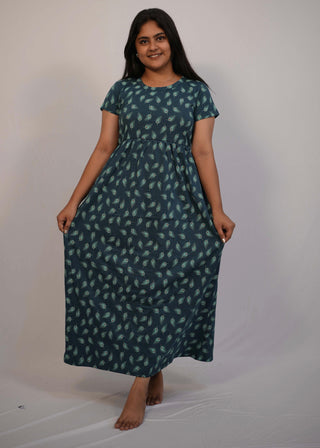 FEATHERS | NON-FEEDING MAXI – SHORT SLEEVES | ANKLE LENGTH MAXI