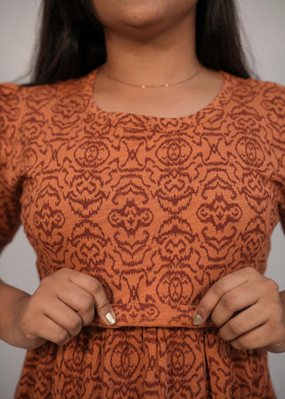 KOLLAM | ZIPLESS MATERNITY MAXI-PUFF SLEEVES | FULL LENGTH MAXI