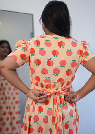 JUICY ORCHARD | ZIPLESS MATERNITY MAXI-PUFF SLEEVES | FULL LENGTH MAXI