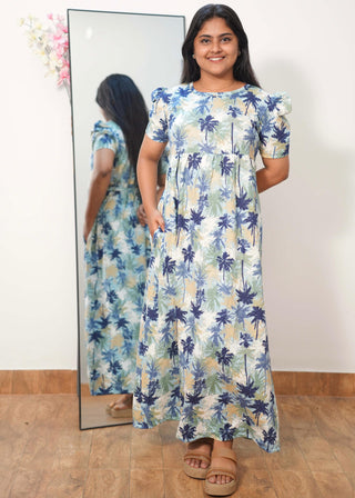 MIAMI | NON-FEEDING MAXI – PUFF SLEEVES | FULL LENGTH MAXI