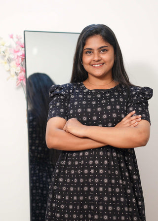 BLACK CHAKRA | NON-FEEDING MAXI – PUFF SLEEVES | FULL LENGTH MAXI