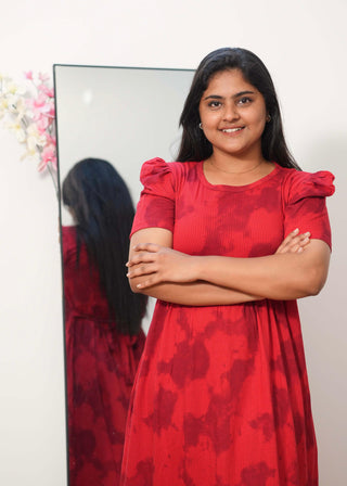 BERRY BLUSH | NON-FEEDING MAXI – PUFF SLEEVES | FULL LENGTH MAXI