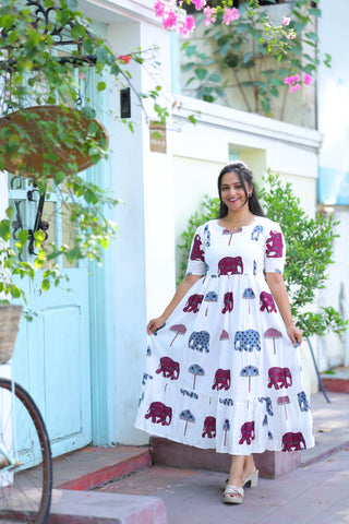 ELEPHANT | MATERNITY COTTON MAXI ANKLE LENGTH