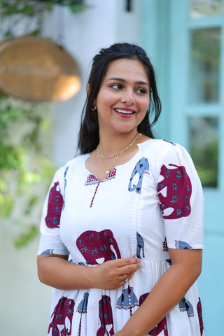 ELEPHANT | MATERNITY COTTON MAXI ANKLE LENGTH