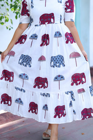 ELEPHANT | MATERNITY COTTON MAXI ANKLE LENGTH