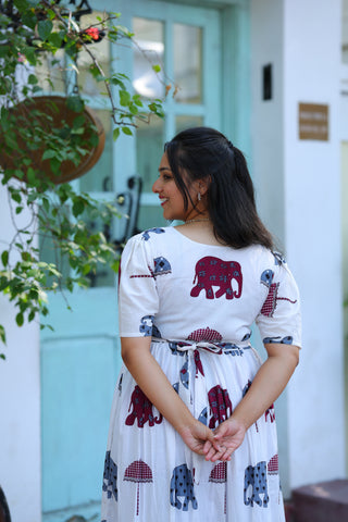 ELEPHANT | MATERNITY COTTON MAXI ANKLE LENGTH