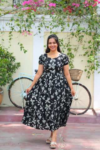 ARTISTIC GARDENIA | MATERNITY COTTON MAXI ANKLE LENGTH