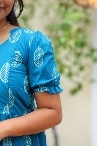 RUFFLE LEAF | MATERNITY COTTON MAXI ANKLE LENGTH