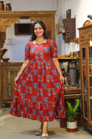 BUTTERFLY | MATERNITY COTTON MAXI ANKLE LENGTH