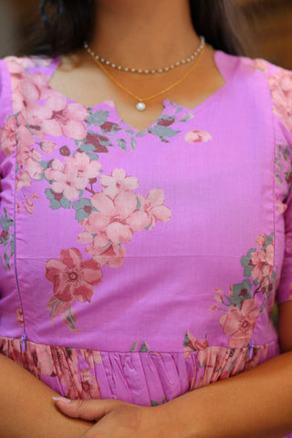 PINK BLOOM | MATERNITY COTTON MAXI ANKLE LENGTH