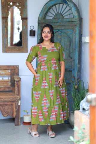 TRIANGLE | MATERNITY COTTON MAXI ANKLE LENGTH
