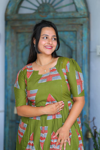 TRIANGLE | MATERNITY COTTON MAXI ANKLE LENGTH